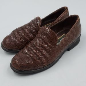 Cole Haan Brown Basket Weave Flats Size 6
